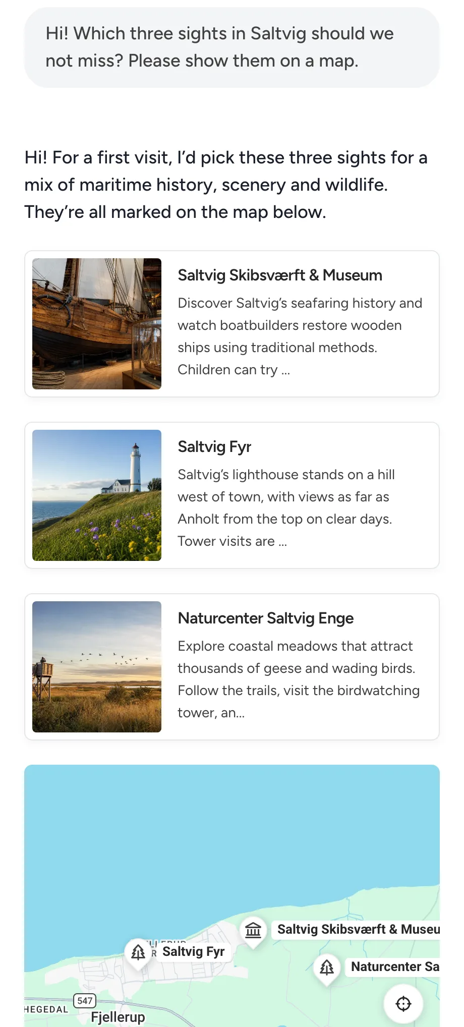 The best AI chat for destinations